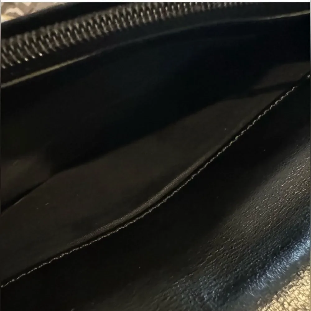 BURBERRY Black Label Leather and Canvas Long Bifold Wallet